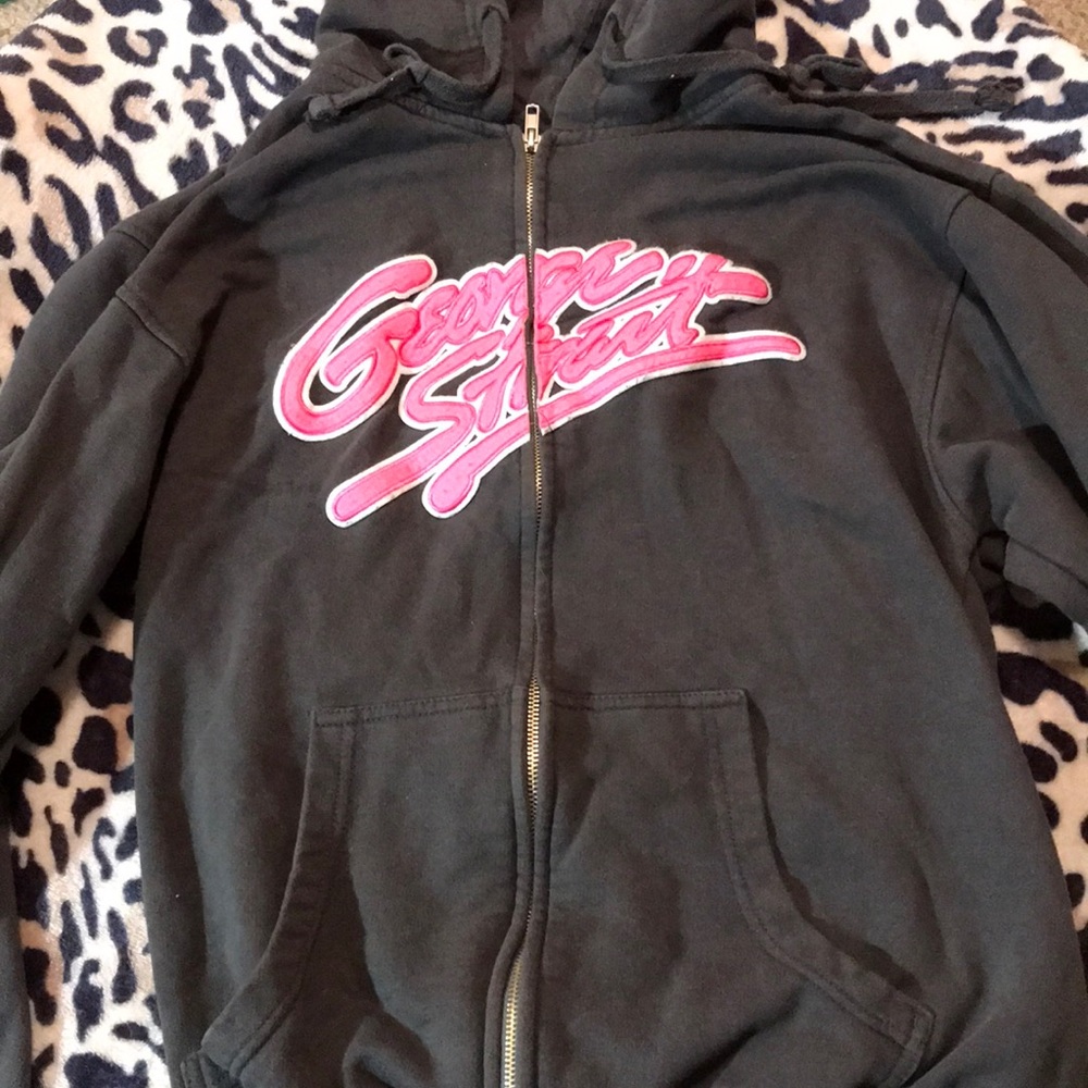 George Strait Brown & Pink Zip Up Hoodie.